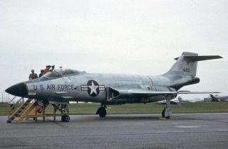 35mm Duplicate Aircraft Slide 54 - 1470 Mcd F101c At Withersfield 1959