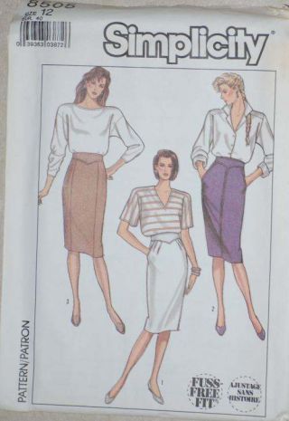 Uncut Vintage Simplicity Pattern Skirt 8505 14 Sewing