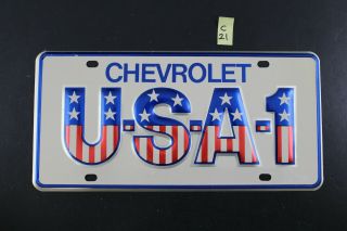 Vintage Chevrolet U - S - A - 1 License Plate C21
