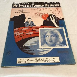 Sheet047 Sheet Music Piano Uke My Sweetie Turned Me Down Evelyn Hoey On Cover