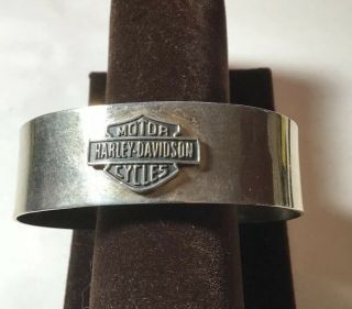 Sterling Silver Harley Davidson Cuff Bracelet.