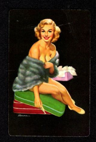 Vintage Swap/playing Card - Pin Up Girl
