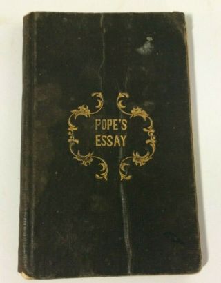Antique 1846 Book An Essay On Man By Alexander Pope
