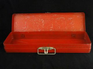 RARE 1930 ' s Climax Mickey Mouse Tool Chest Silk Screened Tin 6