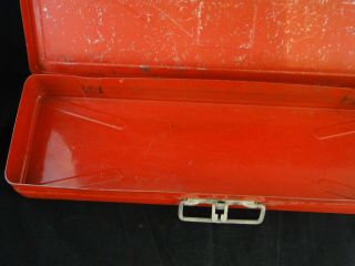 RARE 1930 ' s Climax Mickey Mouse Tool Chest Silk Screened Tin 7