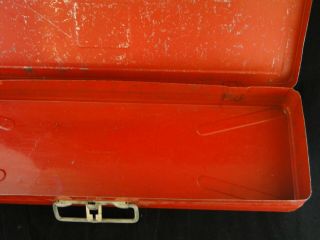 RARE 1930 ' s Climax Mickey Mouse Tool Chest Silk Screened Tin 8