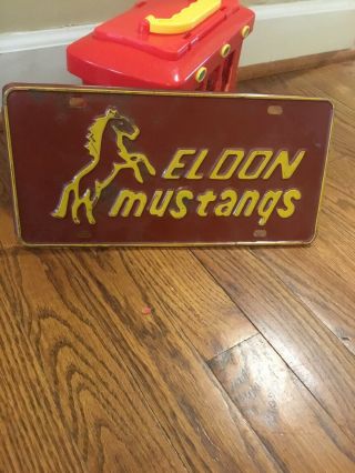 Collectible Vintage Eldon Mustangs License Plate
