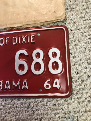 1964 Alabama Truck License Plate (Old Stock) 4