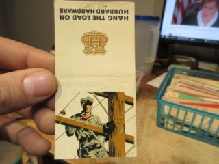 Vintage Old Matchbook Cover Hubbard Hardware Company Oakland California Chicago
