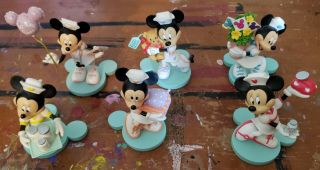 6 Walt Disney Minnie Mouse Nurse Figurines