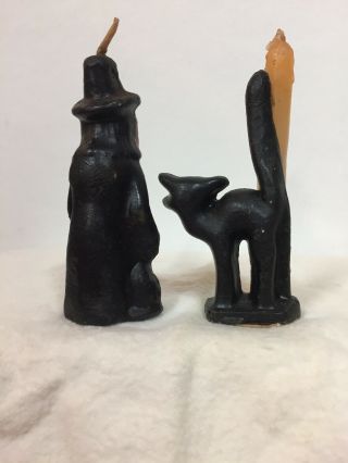 VTG 1950 Gurley Novelty Black And Whatcha Halloween Candles Retro Decoration 3