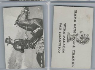 F373 Rinso Soap,  Paladin Trading Cards,  1959,  7 Have Gun Will Travel