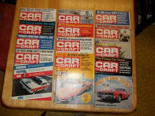 12 Vintage Car Craft Magazines - 1969 - Complete Year - Vg Cond.