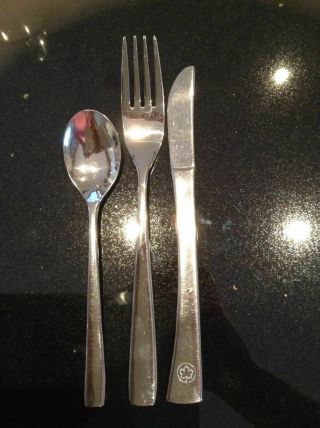 Air Canada / Airlines Utensils / Cutlery Knife,  Fork And Spoon Set.