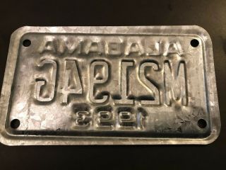 Vintage 1993 Alabama Motorcycle License Plate NOS never issued M21948 2