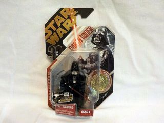 2007 Star Wars Darth Vader A Hope Figurine Moc 30th Anniversary W/ Gold Coin