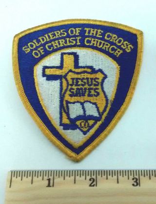 Soldiers Of The Cross Of Christ Church Jesus Saves Vintage Patch Religion Bible