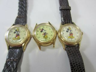 3 Vintage Lorus - Disney Mickey & Mini Mouse Wrist Watches