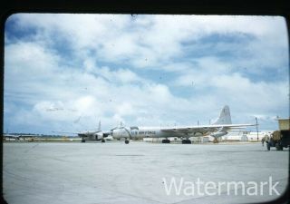 1950s Kodachrome Photo Slide Convair B - 36 Military Airplane Andersen Afb Guam 4