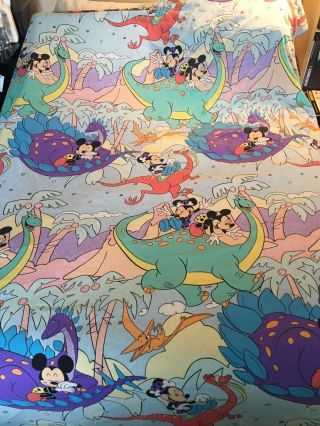 Vintage Disney Mickey And Minnie Dinosaur Twin Conforter Blanket