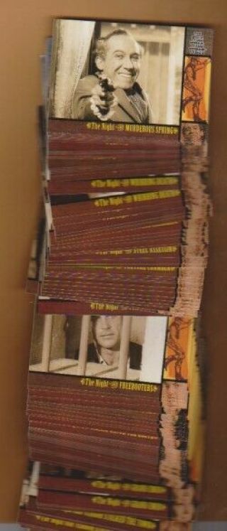 Complete Set (100) 2000 Rittenhouse The Wild Wild West Tv Show Trading Cards