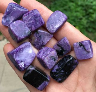 52g Gemmy Natural Top Gem Grade Purple Charoite Crystal Polished Healings97