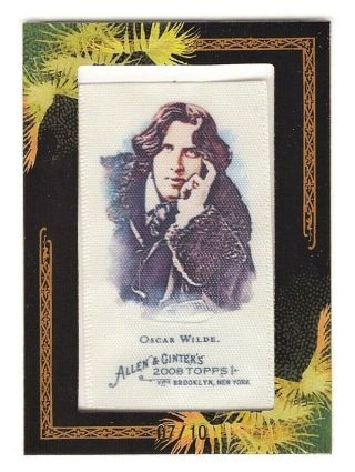 Oscar Wilde 2008 Topps Allen & Ginter Mini Framed Cloth Card 07/10