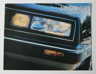 Pontiac 6000 & Ste 1986 Dealer Brochure - English - Canada - St501001117