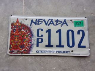 Nevada 2011 Citizenship Project License Plate 1102