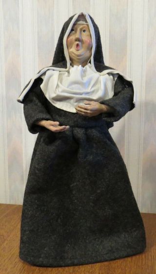 Sisters & Preachers Series Stiff Cloth Catholic Singing Caroler Nun Figure Doll