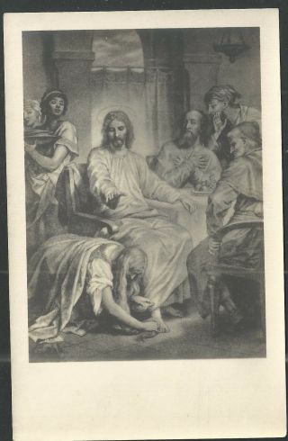Holy Card Antique De Jesus Y Maria Magdalena Santino Andachtsbild Image Pieuse