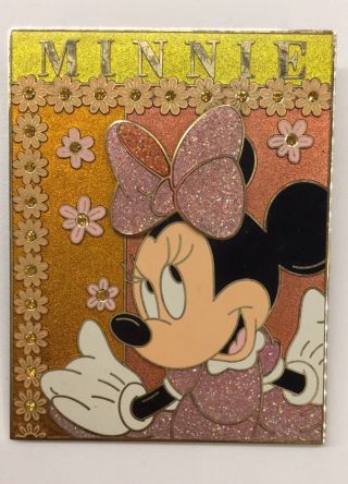 Disney Pin Minnie Featured Artist Patty Landing Jumbo Flowers Minnie Jumbo Pin