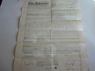 Old 1852 Kensington Philadelphia Pa.  Mortgage Deed Document - Millard / Keyser