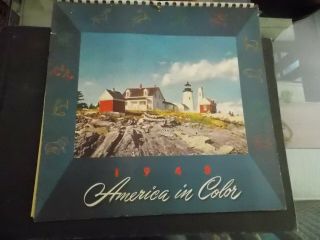 Vintage 1948 America In Color Calendar