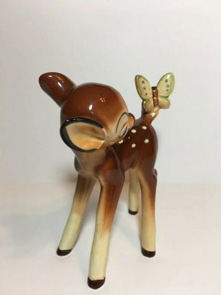 Vintage Wonderful Disney Japan Bambi With A Butterfly Porcelain Figurine