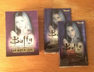 Buffy The Vampire Slayer Memories Complete Card Base Set Plus 2 Wrappers Btvs
