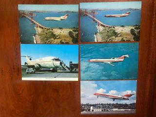 8 Psa Pacific Southwest Airline Issue Postcards 1950s To 1970s B 727 L 1011