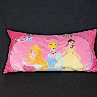 Disney Princess Cinderella Belle Aurora Pink Fleece Huggable Body Pillow 35 "