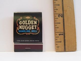Vintage Las Vegas Nevada Golden Nugget Gambling Hall Advertising Matchbook