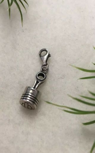 Harley Davidson Sterling Silver Piston And Sheild Charm Or Pendant By Mod