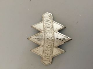 Vintage International Truck Radiator Emblem Three Diamond Badge Ornament