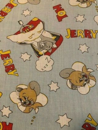 Vintage Tom And Jerry Twin Size Flat Sheet Rare 2