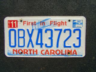 Outer Banks Of Nc.  Specialty " Obx " Local " First In Flight  Wright Flyer " Plate