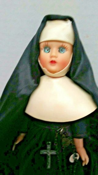 Vintage Storybook Doll Nun with Blue Sleepy Eyes Made in Italy 7.  5 