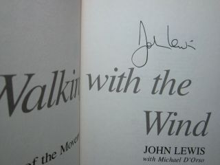Walking With The Wind Signed John Lewis Civil Rights Hero 1st Ed Hb Dj Illus