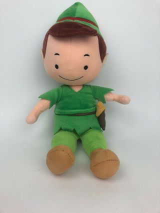 Disney Store Infant Baby Peter Pan Stuffed Plush Doll 14” Rare