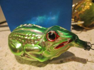 Antique German? Figural Glass Ornament Frog