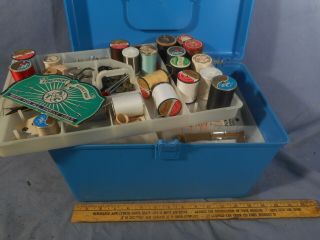 Vintage Wilson Wil - Hold Sewing Box With 2 Removable Trays And Supplies