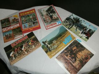 7 Vintage Schwinn & Vista Bike Catalogs 1970 