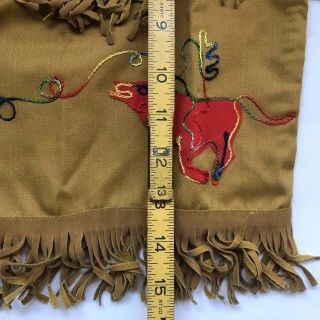 J Bar T Western Wear 1950 ' s Los Angeles Childs Cowboy Rodeo Fringe Shirt Small 7